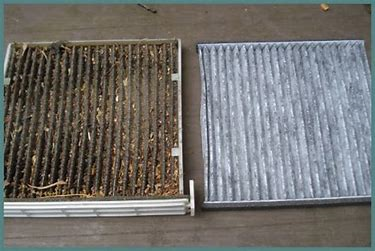 Dirty vs clean cabin air filter